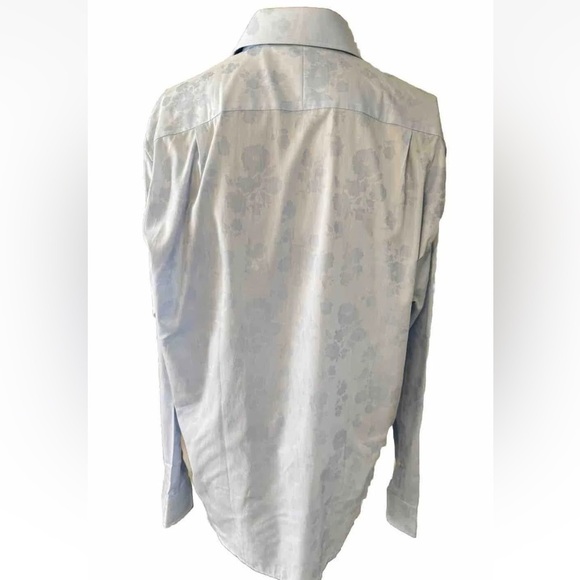 Ted Baker London Archive Men’s Shirt Sz 17 Button Front Blue Floral Long Sleeve - Picture 3 of 12